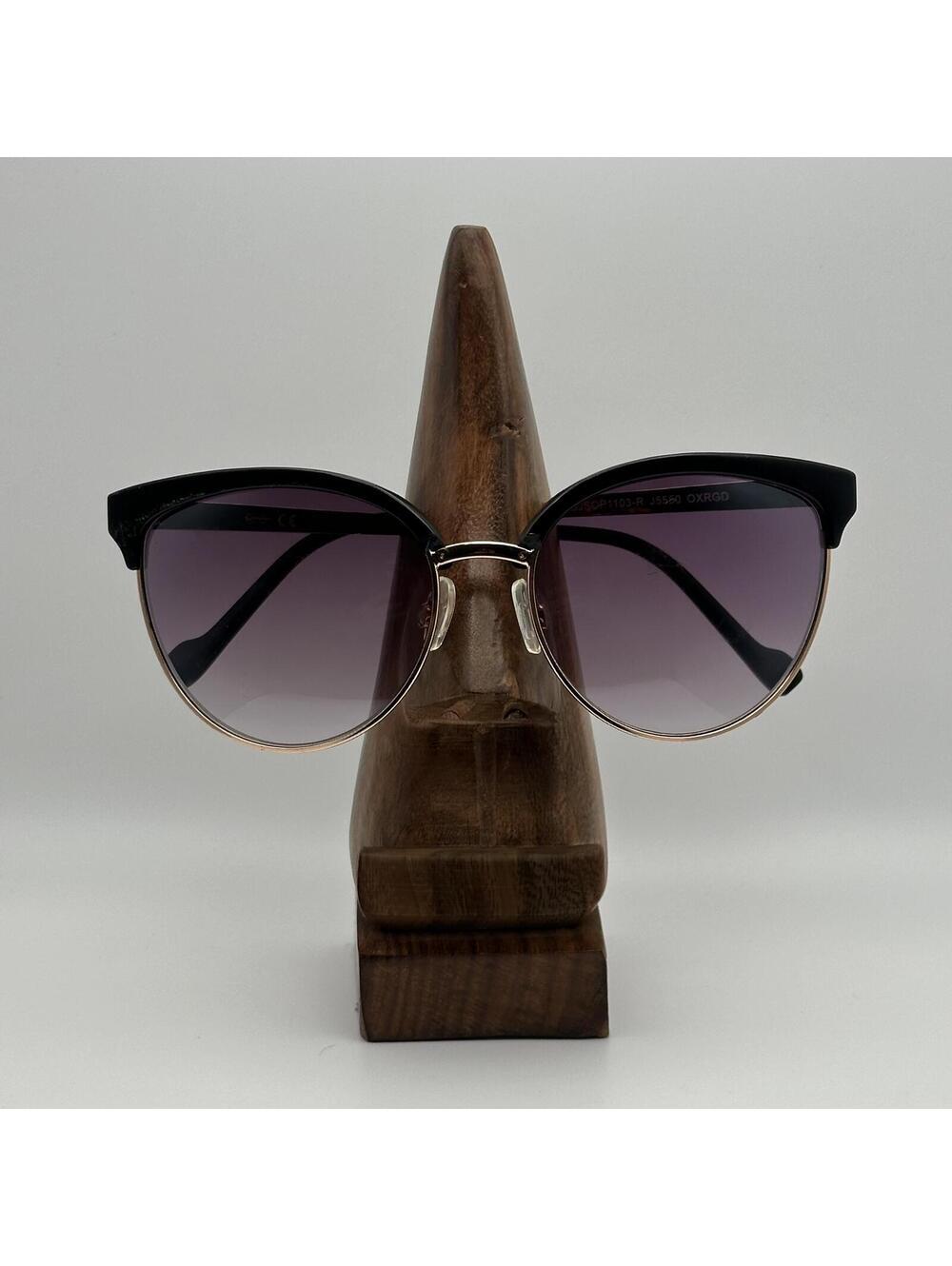 Jessica Simpson Cat Eye Sunglasses Black and Gold with Gradient Lenses